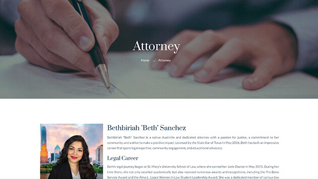 CS Web Design | Sanchez Law TX