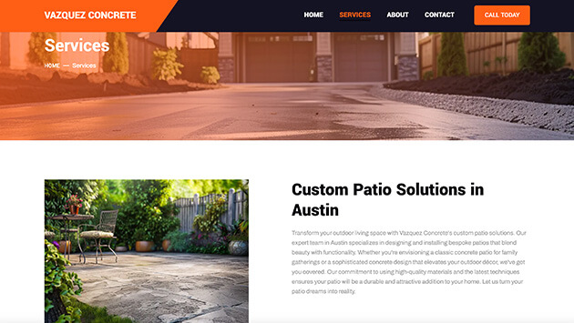 CS Web Design | Vazquez Concrete